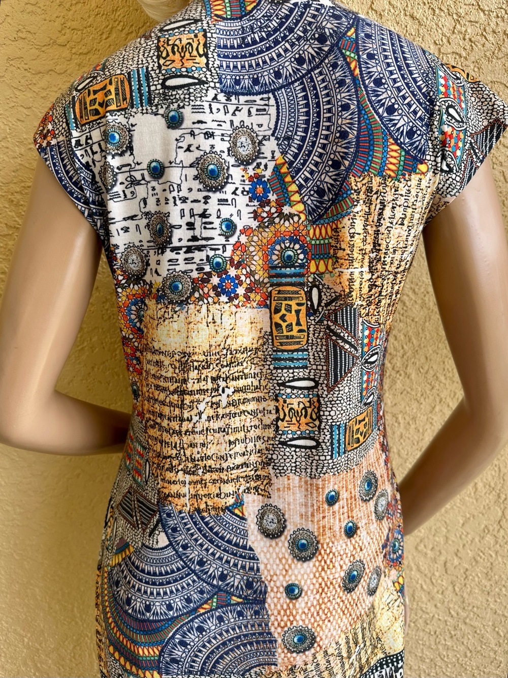 V Christina gem embellished colorful tunic top - Picture 7 of 9